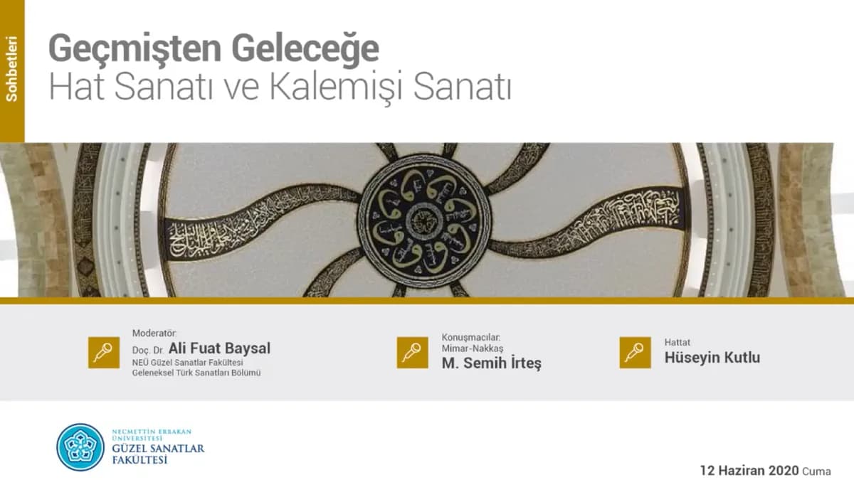 Hüseyin Kutlu ve Semih İrteş ile “Geçmişten Geleceğe Hat Sanatı ve Kalemişi Sanatı” Sohbeti — BİKSAD arşivinden fotoğraf
